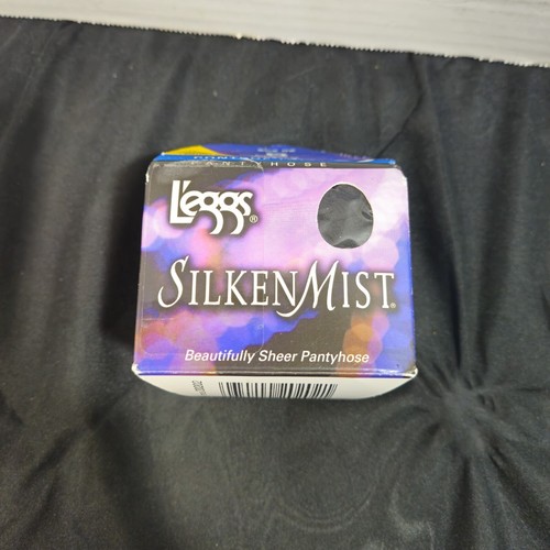 L’eggs Vtg 2000 Pantyhose Silken Mist Control Top Navy B New Sheer Toe Stockings - Picture 2 of 12