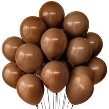 KatchOn Brown Latex Balloons for Brown Party Supplies - Large 12 Inch Pack of...