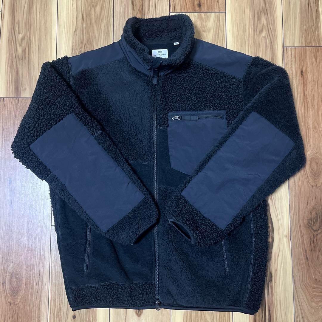 Uniqlo x Engineered Garments Combination Fleece Jacket BLACK Uniqlo x Engineered Garments Combination Fleece Jacket BLACK