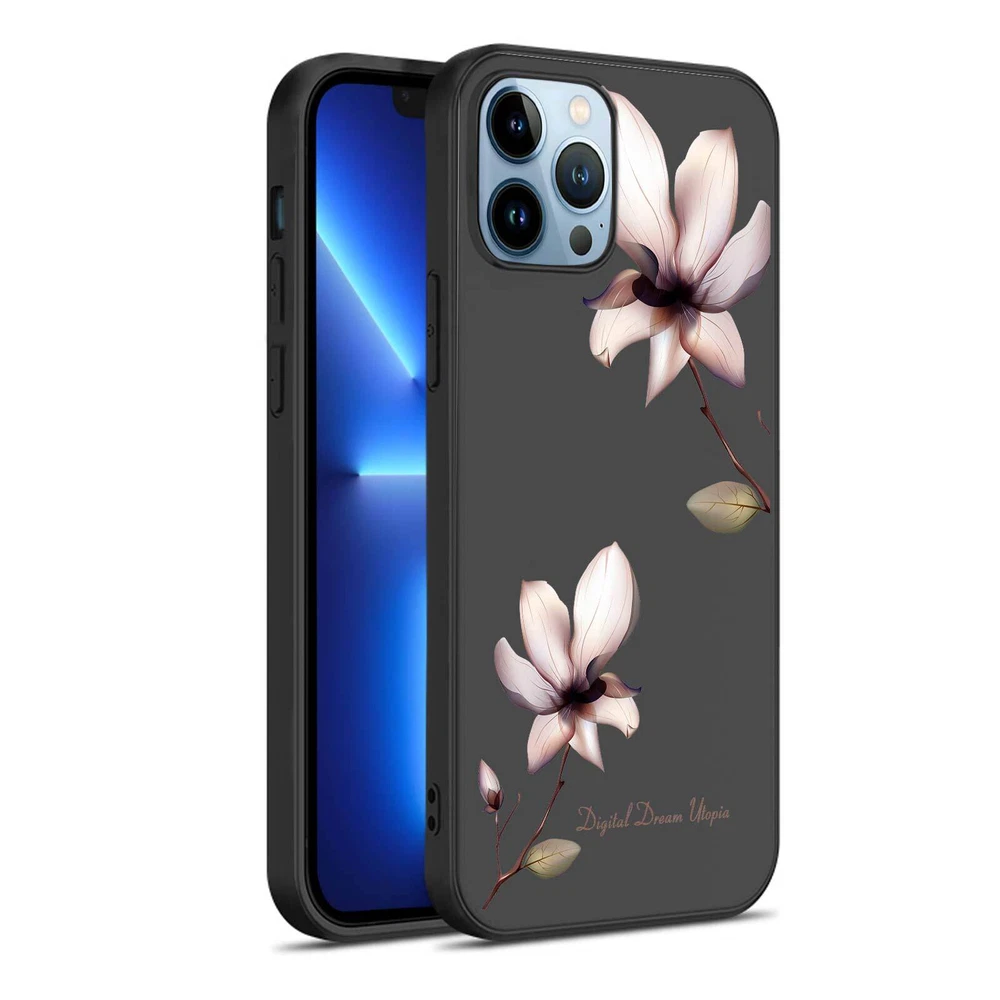 Phone Case For Apple iPhone 14 Pro Max 13 12 15 Flower Lace Protective TPU Cover