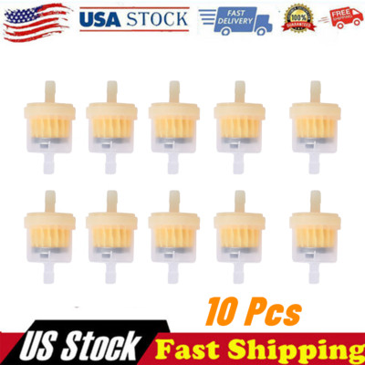 10pcs Motorcycle Motorbike Inline Fuel Filter Universal For 6mm-7mm Large Pipes