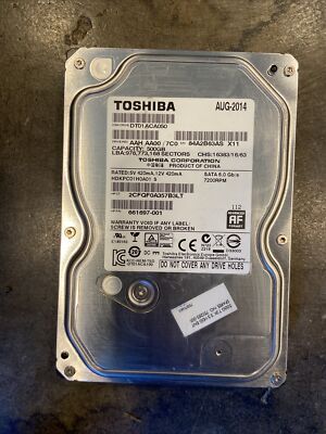 500 GB SATA Toshiba HDKPC01H0A01 S 7200rpm 3.5 '' DT01ACA050 Hard Drive