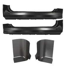 Rocker Panels Cab Corners For 07-13 Chevy Silverado Sierra Truck Regular Cab 2dr