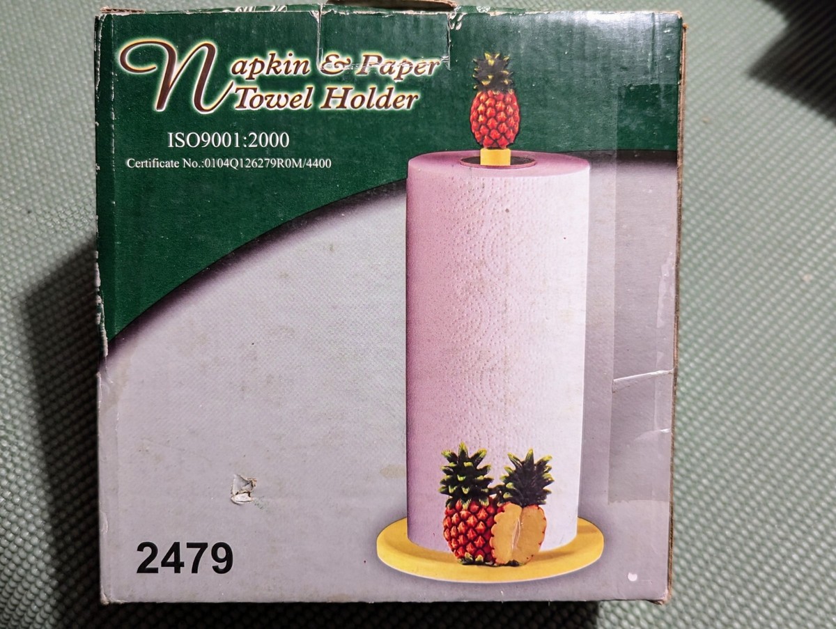 KMC Pineapple Hand Painted Paper Towel Holder