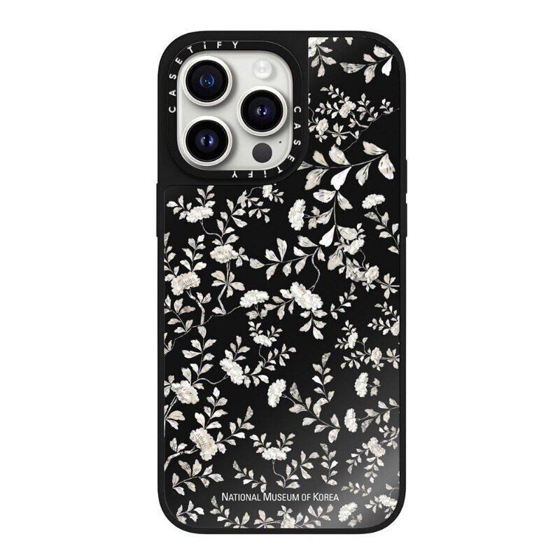 Mirror White Floral iPhone 14 15 Pro Max Case by Casetify-image