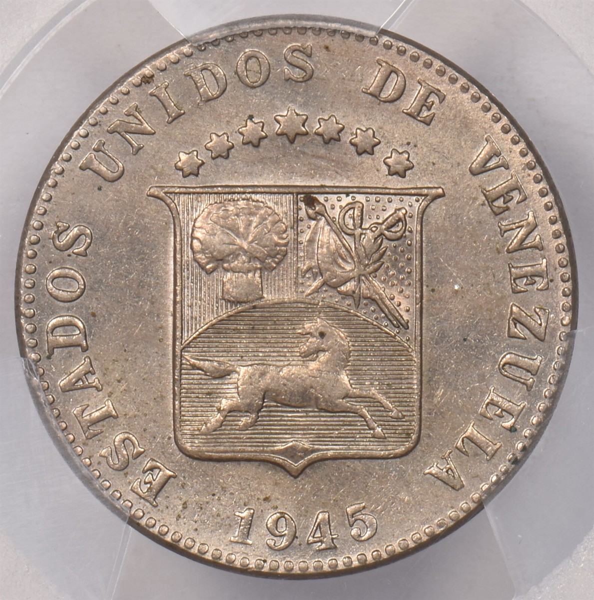Venezuela 1945 12 1/2 Cents Horse animal PCGS MS 63 PC1332 combine
