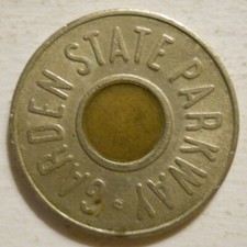 Garden State Parkway (New Jersey) car transit token - NJ570E