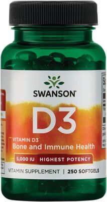 Multi Pack Vitamin D-3 5000 IU 500 Softgels (250ct) Bone Health Immune Muscle D3