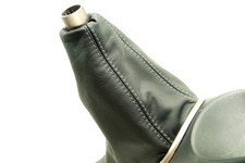 Fits 02-06 Acura Rsx Synthetic Leather Manual Shift Boot Black Gray Stitch