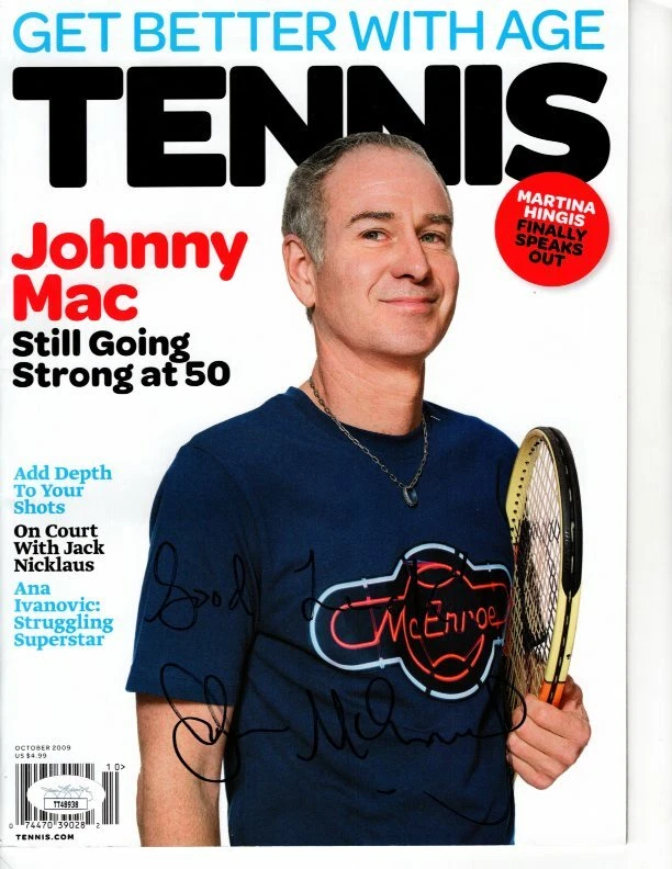 JOHN MCENROE signed TENNIS 2009 Magazine JSA - Image 2 of 2