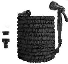Expandable Water Hose 100ft – 7-Mode Spray Gun for Car Wash & Garden Watering