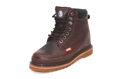 CACTUS FOOTWEAR WORK BOOT 6718P DARK BROWN OIL RESISTANT MEN'S