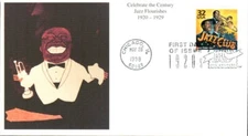 JAZZ MUSIC FLOURISHES  1920s CTC 1998 MYSTIC CACHET FDC UNADDR