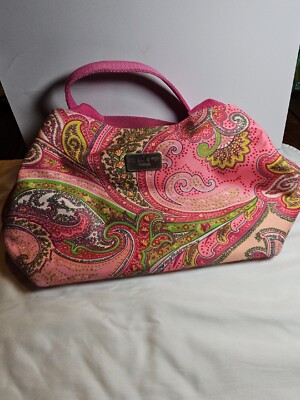 Elit Profumi Handbag Purse Carrier Duffel Paisley 