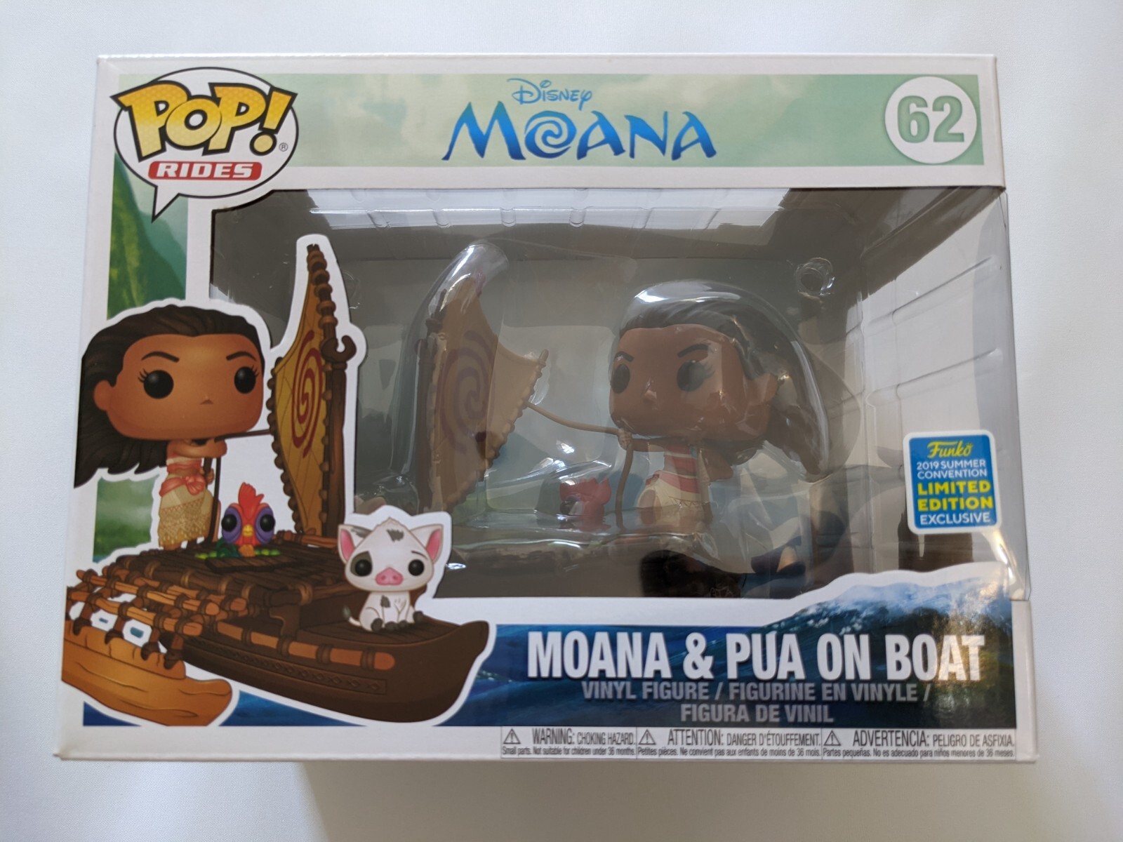Funko Pop! Disney Moana &Amp; Pua En Barco 2019 Rides #62 Convención De Verano