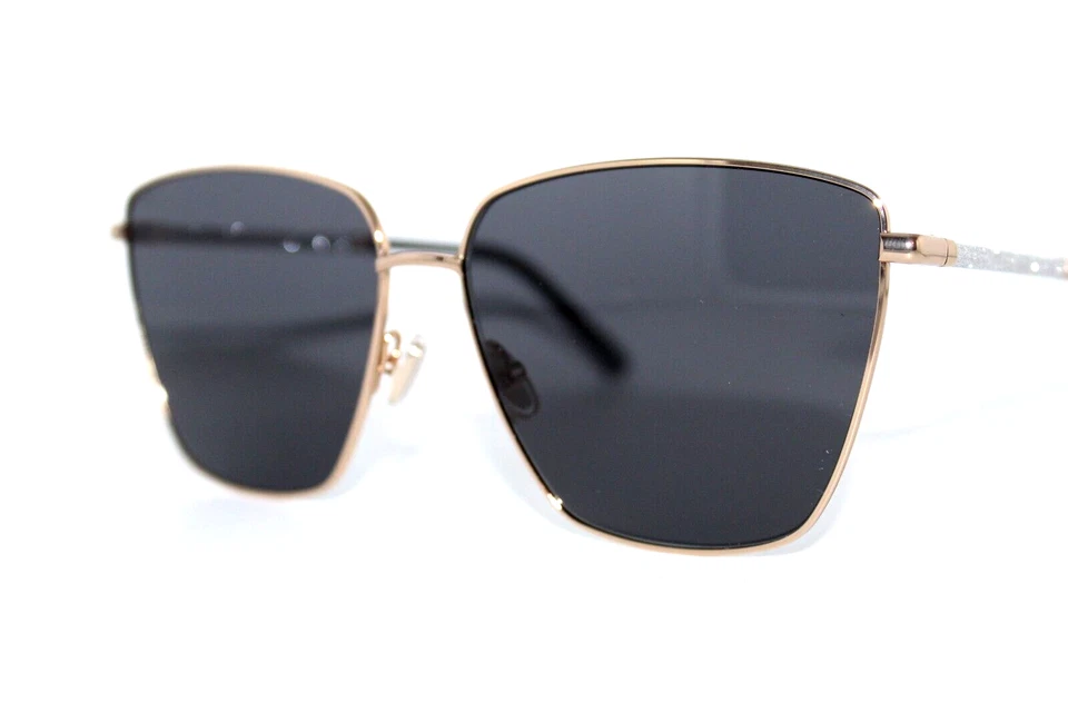 NUEVO JIMMY CHOO LAVI/S 2M2IR DORADO NEGRO AUTÉNTICO GAFAS DE SOL MARCOS 60 MM Foto 2 de 4