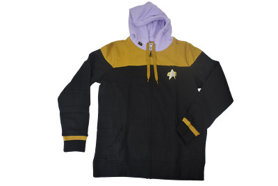Star Trek Deep Space Nine Mens Gold Uniform Costume Hoodie New XL
