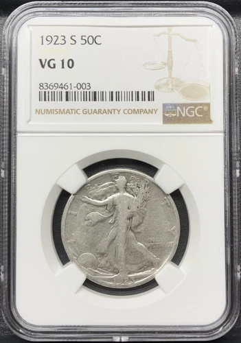 1923-S Walking Liberty Half Dollar 50C NGC VG-10