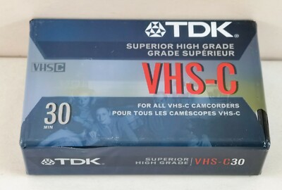 TDK VHS-C 30 Minute Superior High Grade Blank Tape