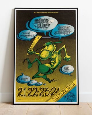 Moody Blues CTA 1968 Chicago Transit Authority Tour Poster - Live Up To 36''