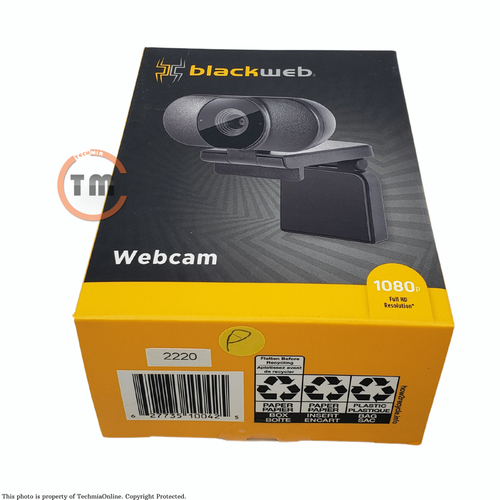 Blackweb 1080P 30fps USB cam with Builtin Microphone Black