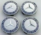4x Blue Mercedes Benz Alloy Wheel Centre Caps 75mm Badges Hub Emblem Fits All