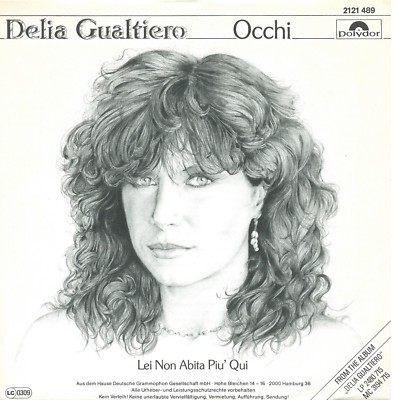 Delia Gualtiero - Occhi: mit PR-Info (7'' Polydor Vinyl-Single Germany 1982)