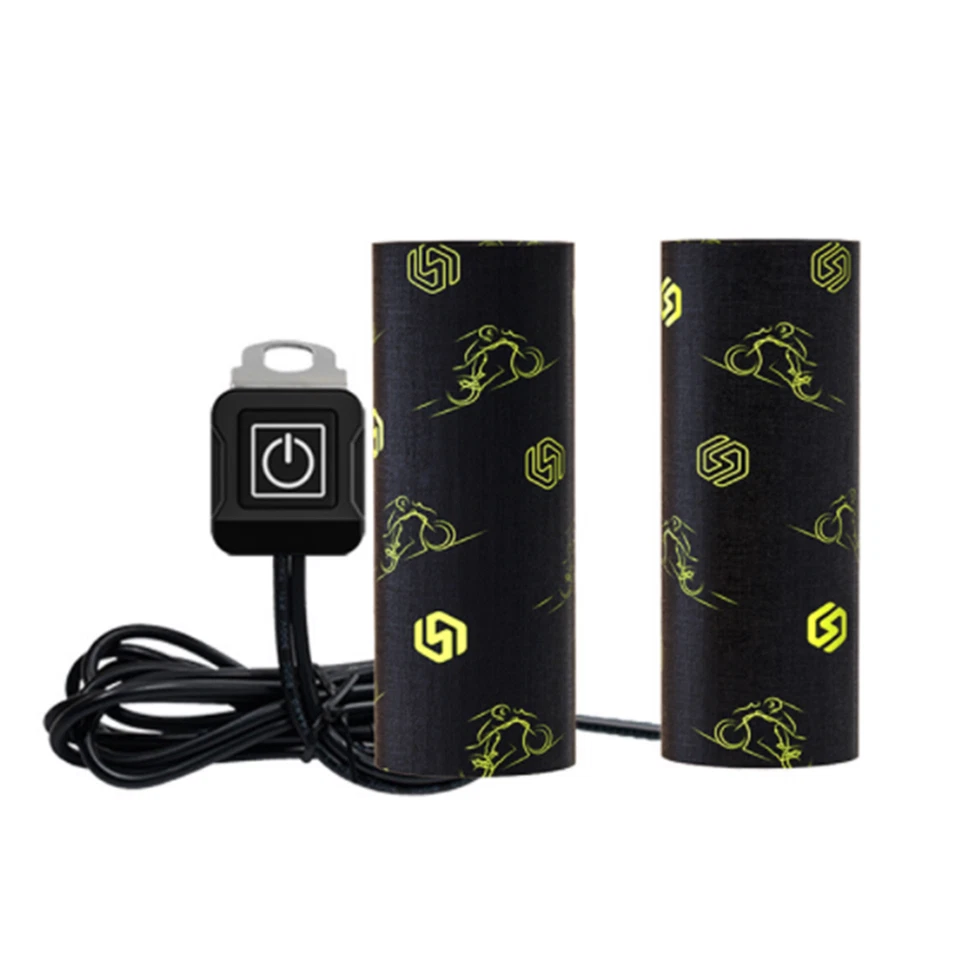 Manillar de motocicleta con calefacción 22 mm empuñadura de mano calentador eléctrico izquierda y derecha impermeable Foto 3 de 4