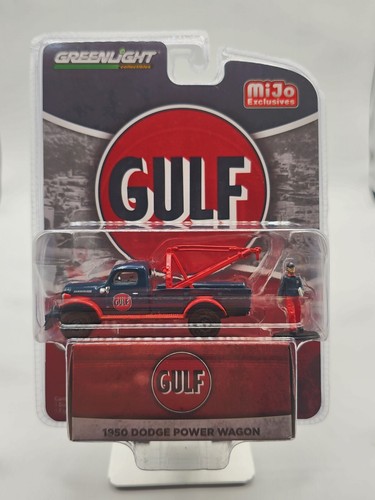 Greenlight 1950 Dodge Power Wagon Tow Truck Golf Oil mit Figur 1/64 51543  - Bild 1 von 3