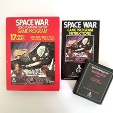 Vintage Video Game SPACE WAR 1978 Atari 2600 w Cartridge Box Manual CX2604
