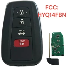 4 B 314.3MHz for Toyota Corolla 2019-22 Smart Remote Control Key Fob 231451-2000