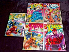 X-MEN 1 ALL 5 COVERS A B C D E 1991 LOT MAGNETO WOLVERINE BEAST GAMBIT JIM LEE