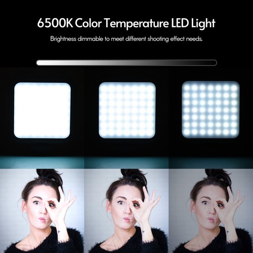 Phone Vlog Video Kit Height Adjust Tripod Phone Holder LED Light Microphone Z2A8 - 第 2/12 張圖片