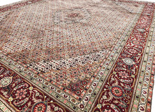 8'2"x10' VINTAGE HAND-KNOTTED TABRIZI SILK/WOOL TREDITIONAL Persan RUG