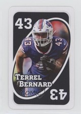 2024 Uno Fandom NFL Buffalo Bills Black Terrel Bernard #43 0c4