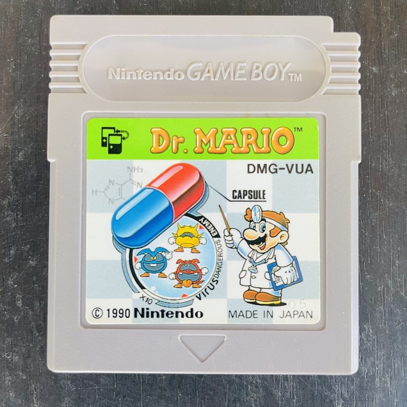 Dr. Mario Nintendo Game Boy 1990 DMG-VUA Japanese Version Puzzle Retro Games