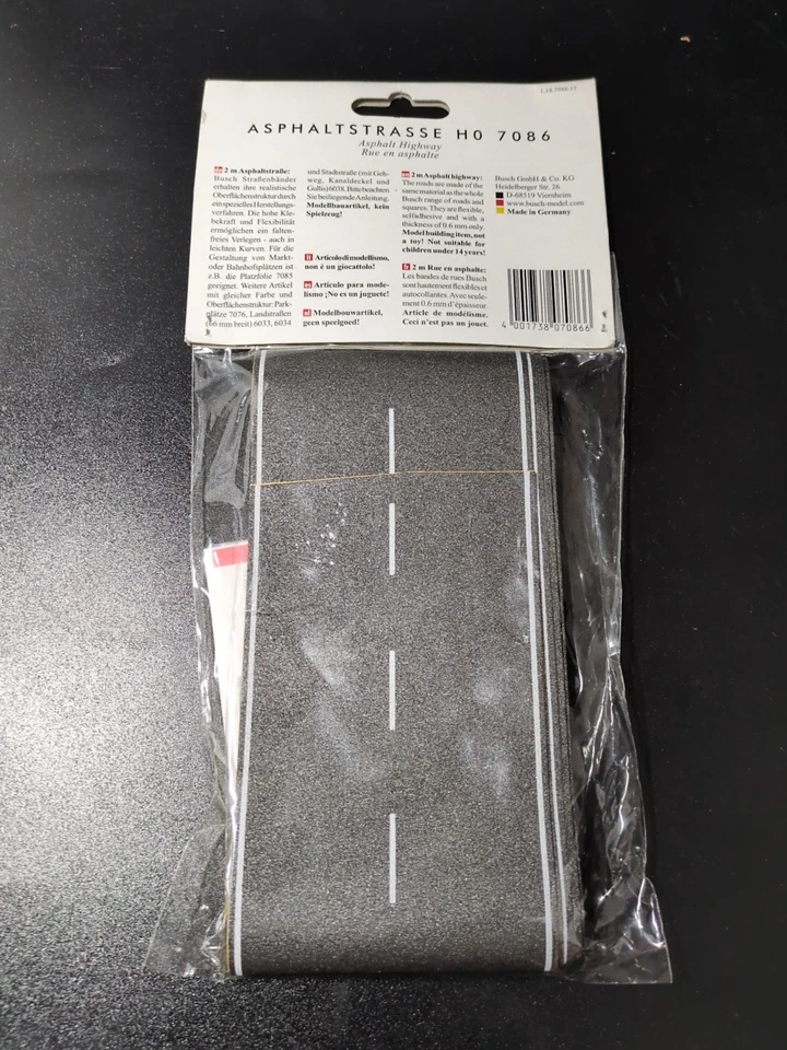 BNIB OO / HO BUSCH 7086 80mm x 2m ROAD Self Adhesive - Image 2 of 3