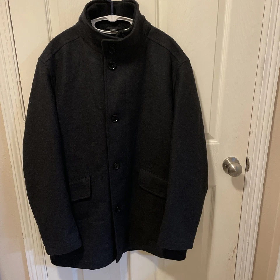 Hugo Boss Men’s Wool / Lined Jacket XL Midnight Grey Primal Loft Insulation NWT - Image 3 of 4