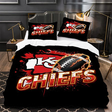 Kansas City Chiefs Football Sport Theme Duvet Covers Set 4pcs 