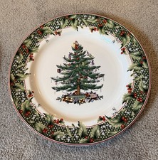 Spode Christmas Tree 2006 12 Inch Buffet Plate Holly/Stars Border HARD TO FIND 