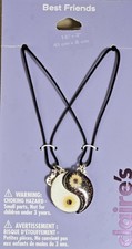 2 PCs Best Friends Sunflower Yin Yang Pendant Necklaces By Claire's Magnetic