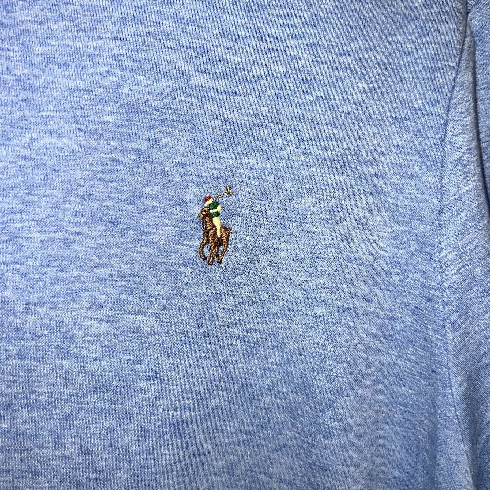 Polo Ralph Lauren camicia uomo XXL BIG blu carne pony manica corta cotone adulto