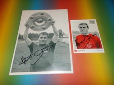Horst Leupold 1.FC Nuremberg signed autograph on 20x28 photo + postcard