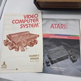 Atari CX2600A w Vader Box Manuals Registration 2x Joystick Controllers Bundle