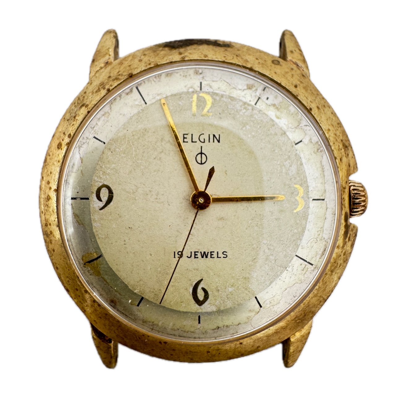Vintage Elgin Yachtsman 19J Gold-Tone Mechanical Men's Watch 32mm