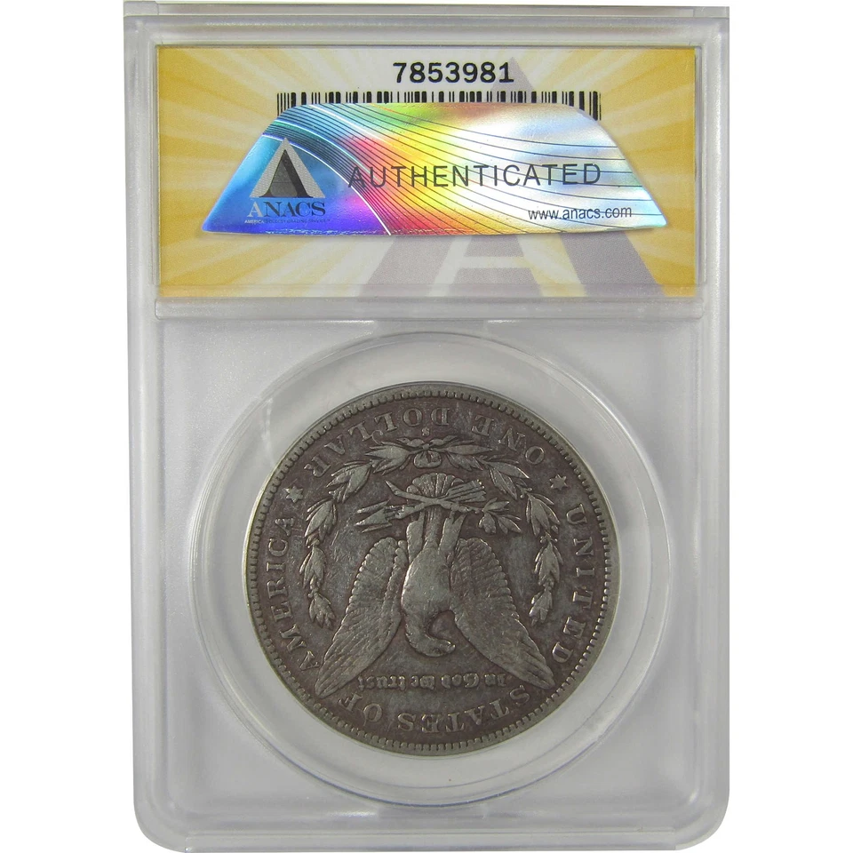 1896 S Morgan Dollar VF 30 ANACS Silver $1 Coin SKU:I20782 - Image 2 of 4
