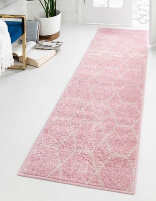 Unique Loom Trellis Frieze Collection Area Rug - Geometric 2 X 10 Runner Light