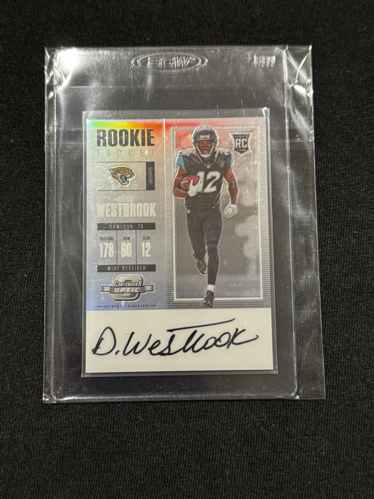 2017 Panini Contenders Optic Rookie Ticket RPS Autograph Dede Westbrook #129
