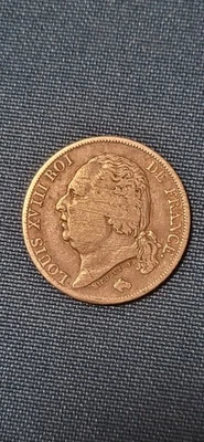 1 FRANC 1821A - LOUIS XVIII - 99 834 EX - FACTURE SUFFREN NUMISMATIQUE - ARGENT - Photo 1/2