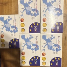 Paket aus 5 offiziellen Euro-Kursm&uuml;nzens&auml;tzen (KMS)  Deutschl. Spiegelglanz (PP)